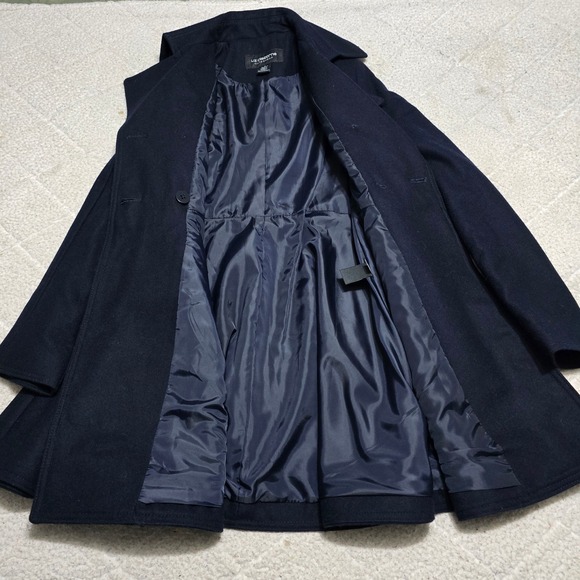 Liz Claiborne Navy Blue Wool Blend Pea Coat Fit Flare Double Breasted Small NWT - Picture 8 of 14